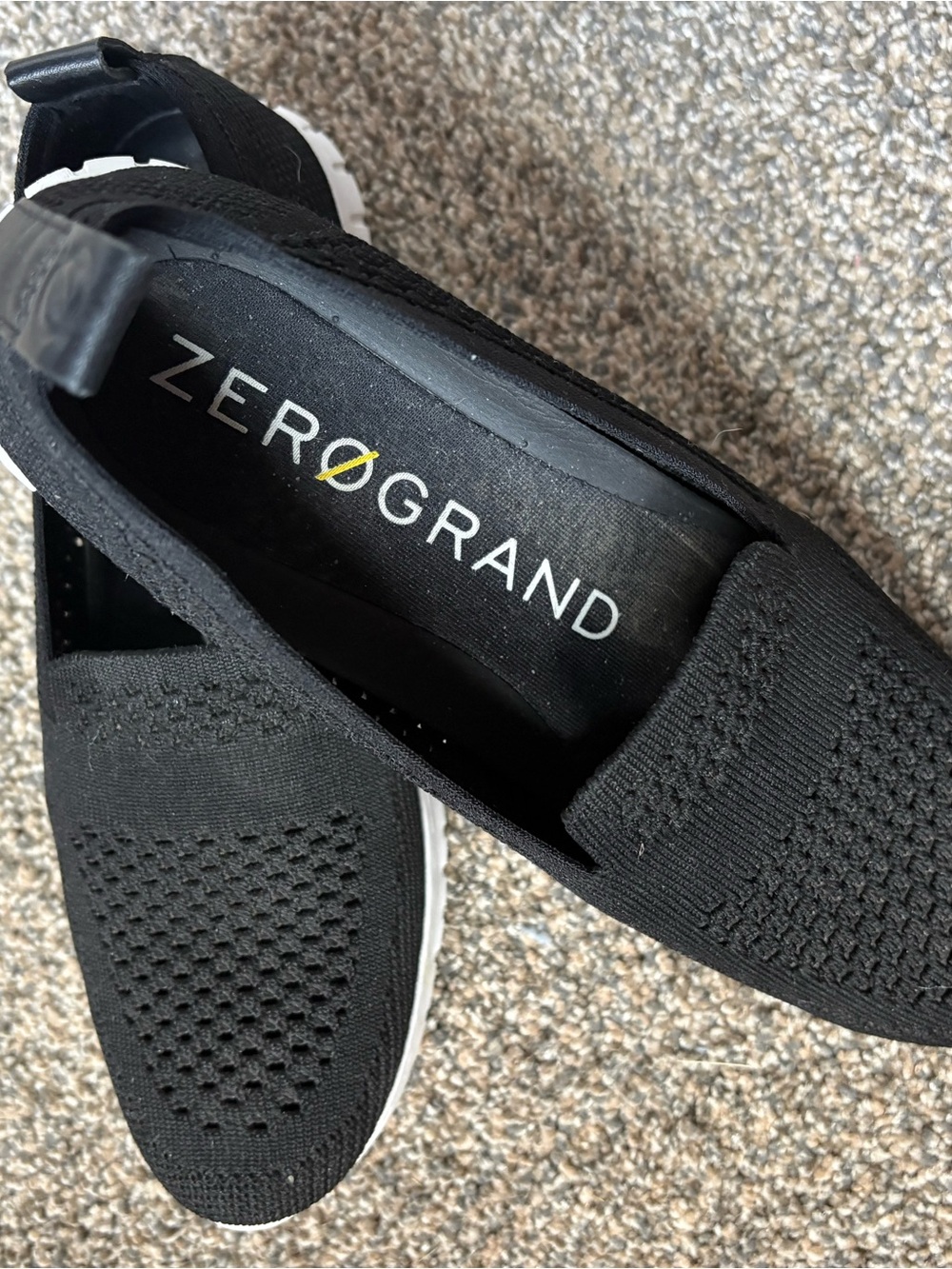 Cole Haan Black Knit Zerogrand Slip-On Loafers